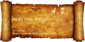 Agárdi Kitti névjegykártya
