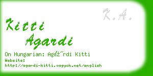 kitti agardi business card